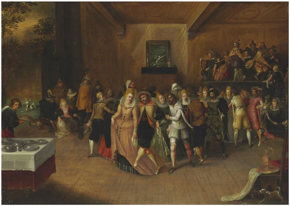 Compagnia in festa a un matrimonio